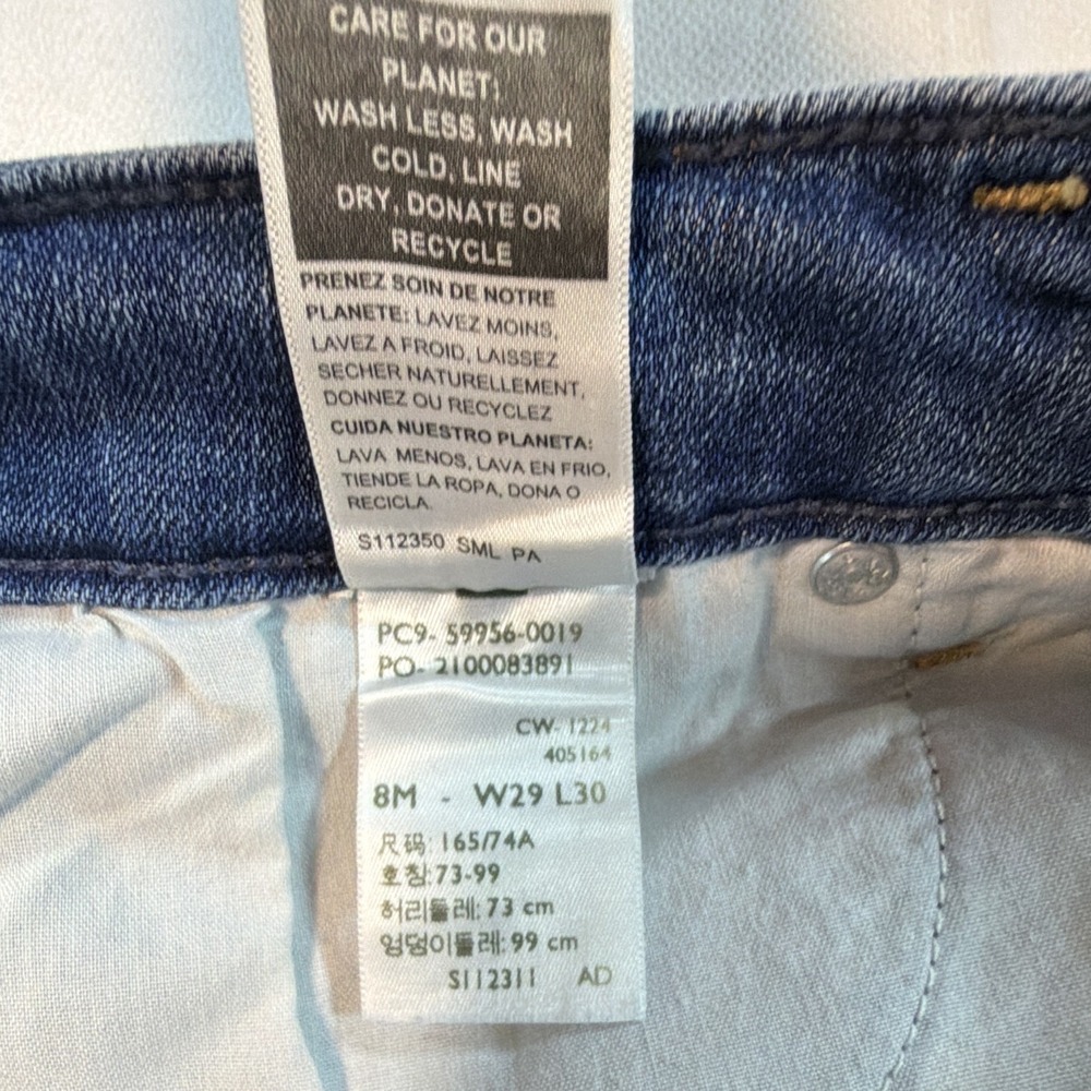 Levi Strauss Signature Women's 8 Mid-Rise Straight Stretch Medium Wash Classic - Picture 10 of 15